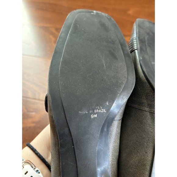 Laura Scott Women's Gray/Silver Leather BRAZIL Heels - Size 9 M Closed Toe - Picture 6 of 9